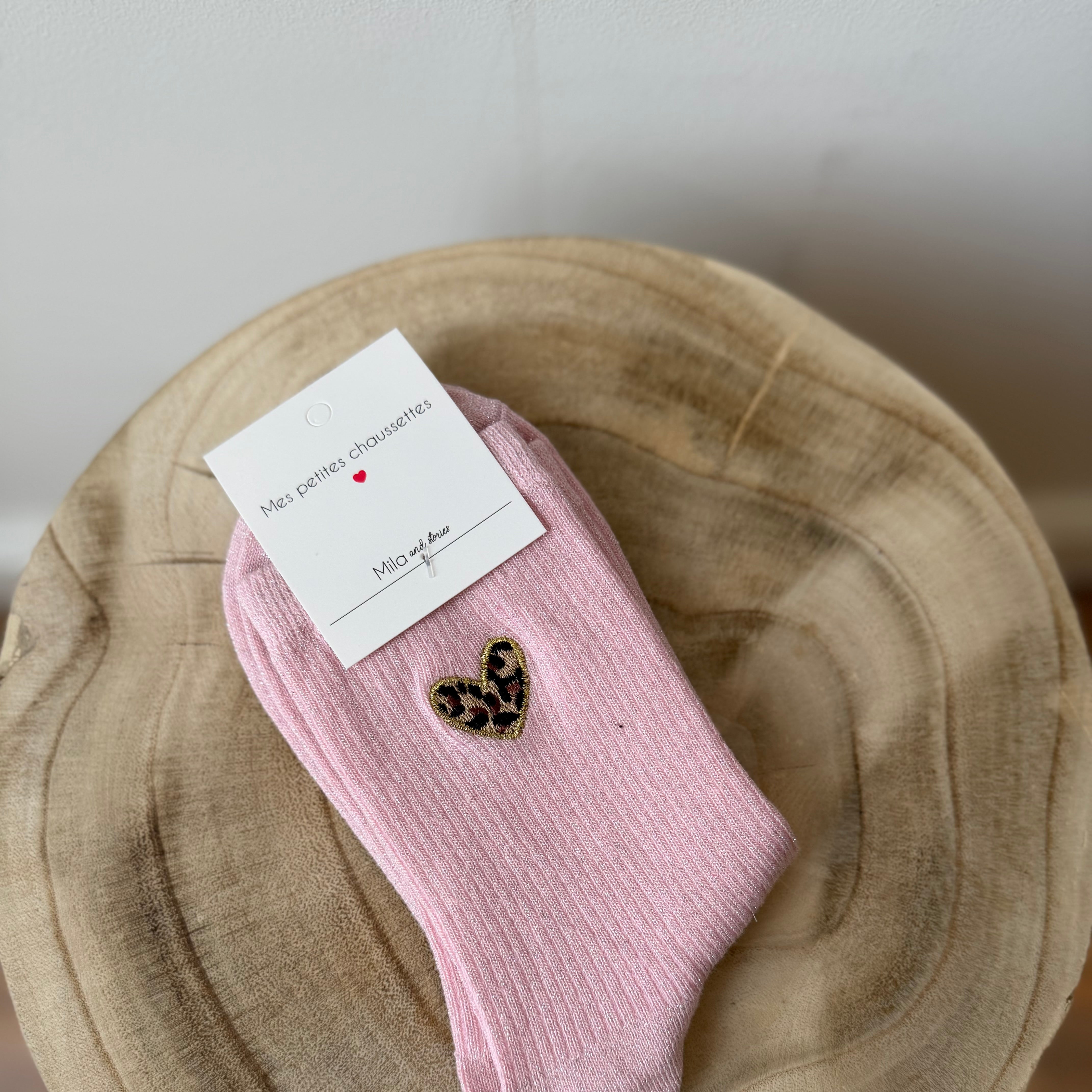 Chaussettes COEUR LEOPARD