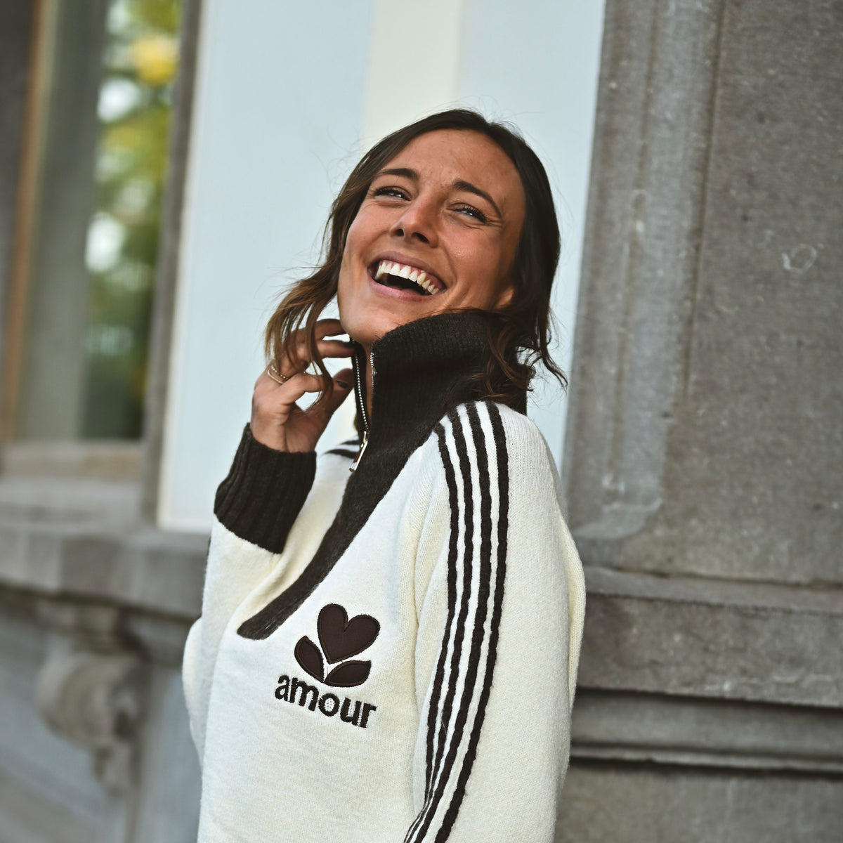 Pull zippé AMOUR