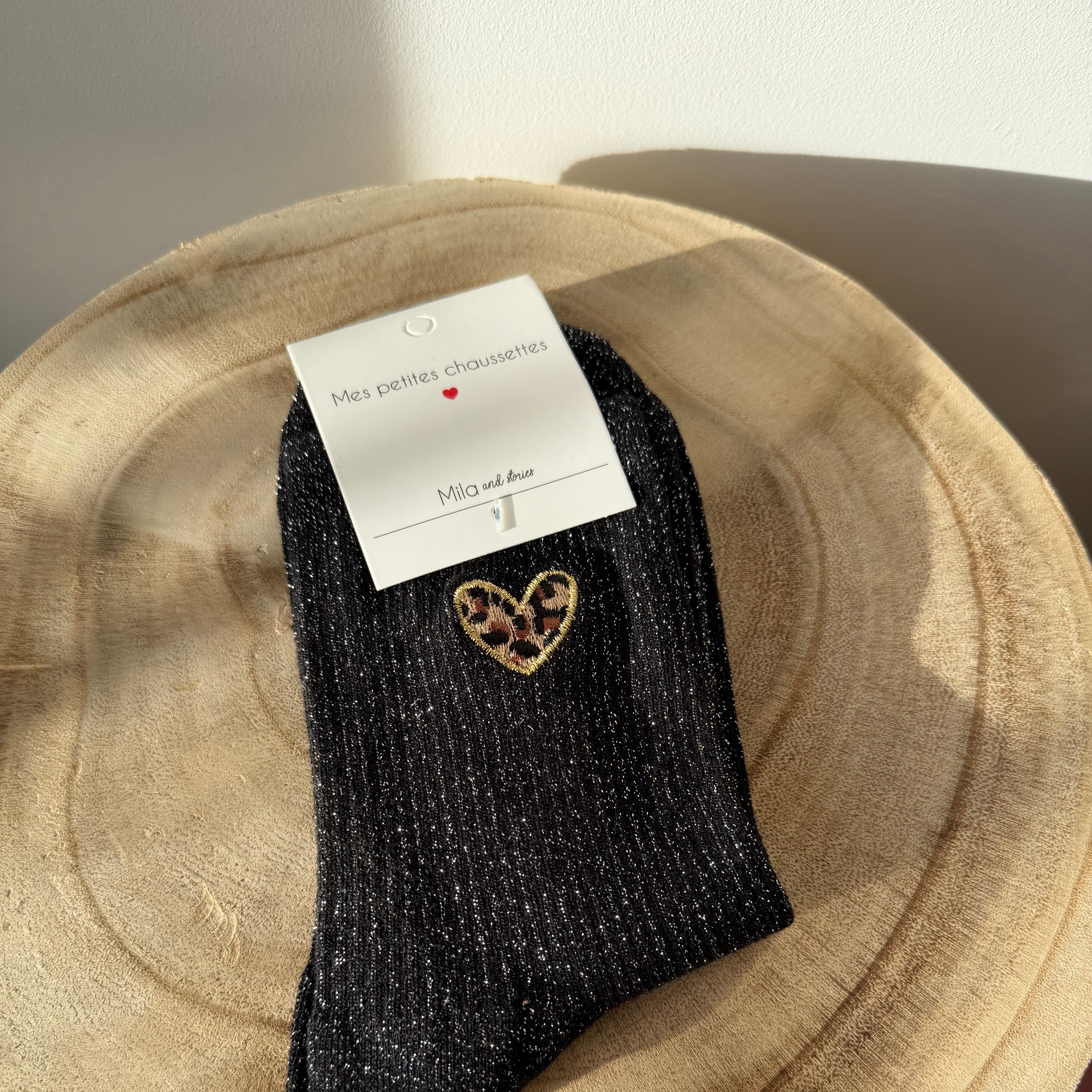 Chaussettes COEUR LEOPARD