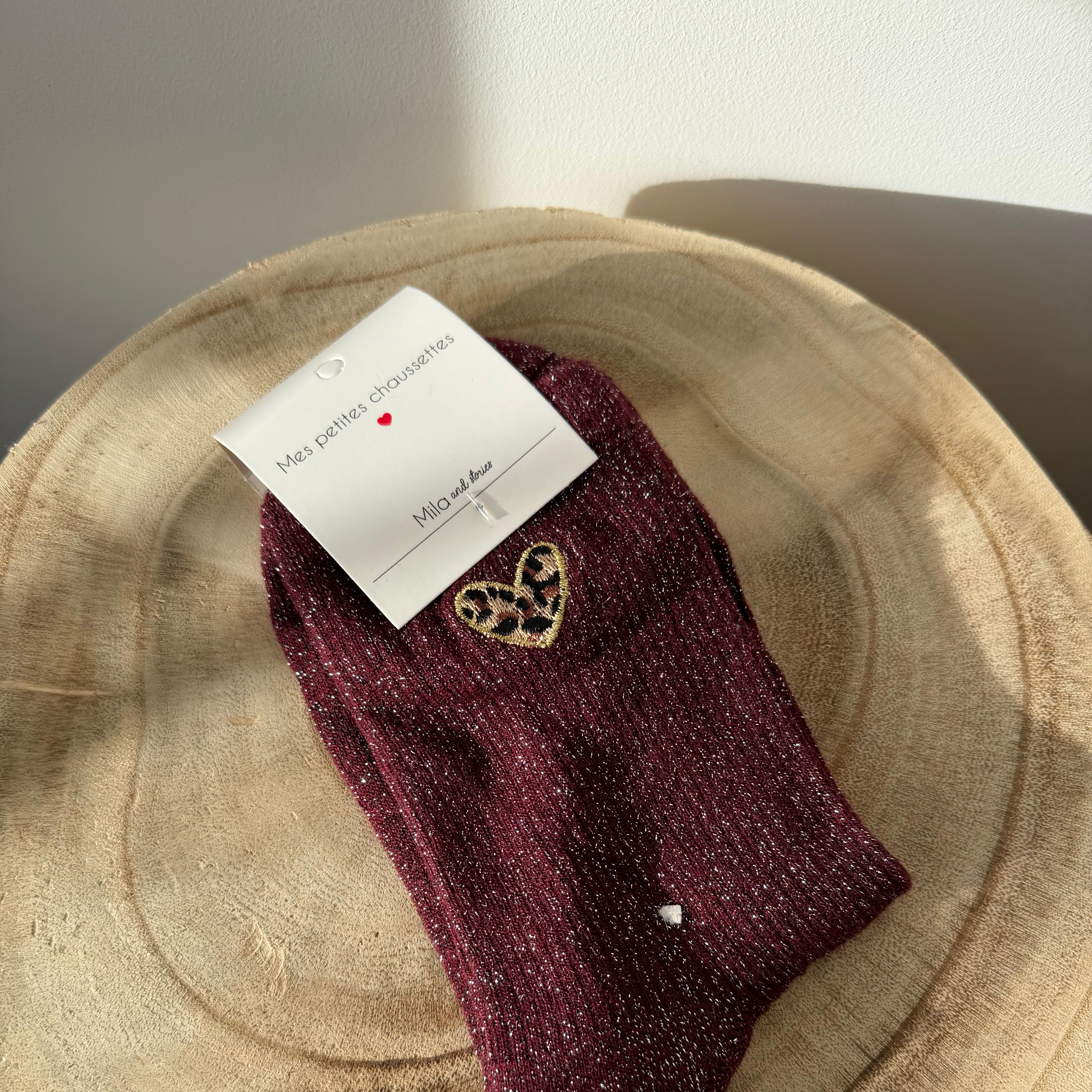 Chaussettes COEUR LEOPARD