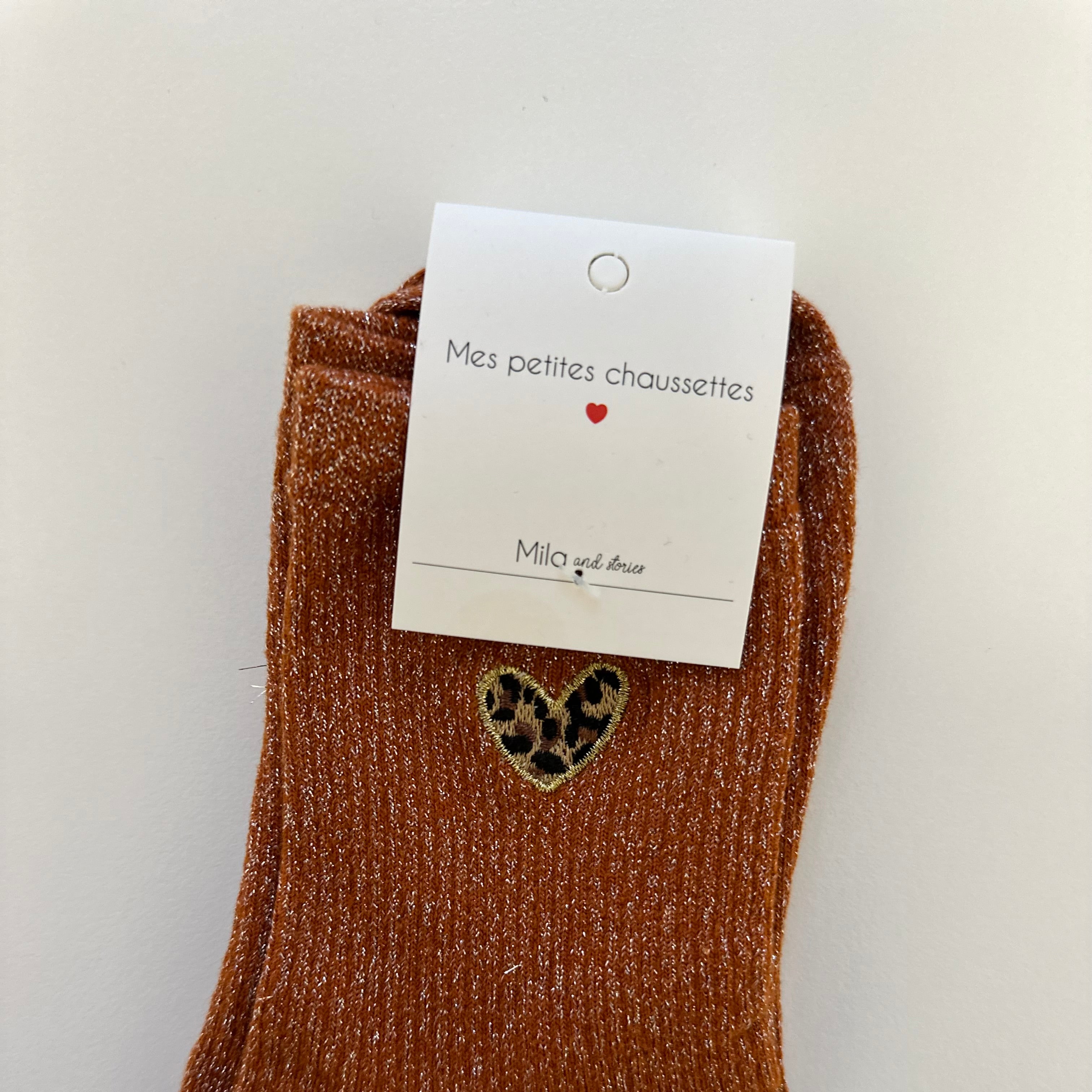 Chaussettes COEUR LEOPARD
