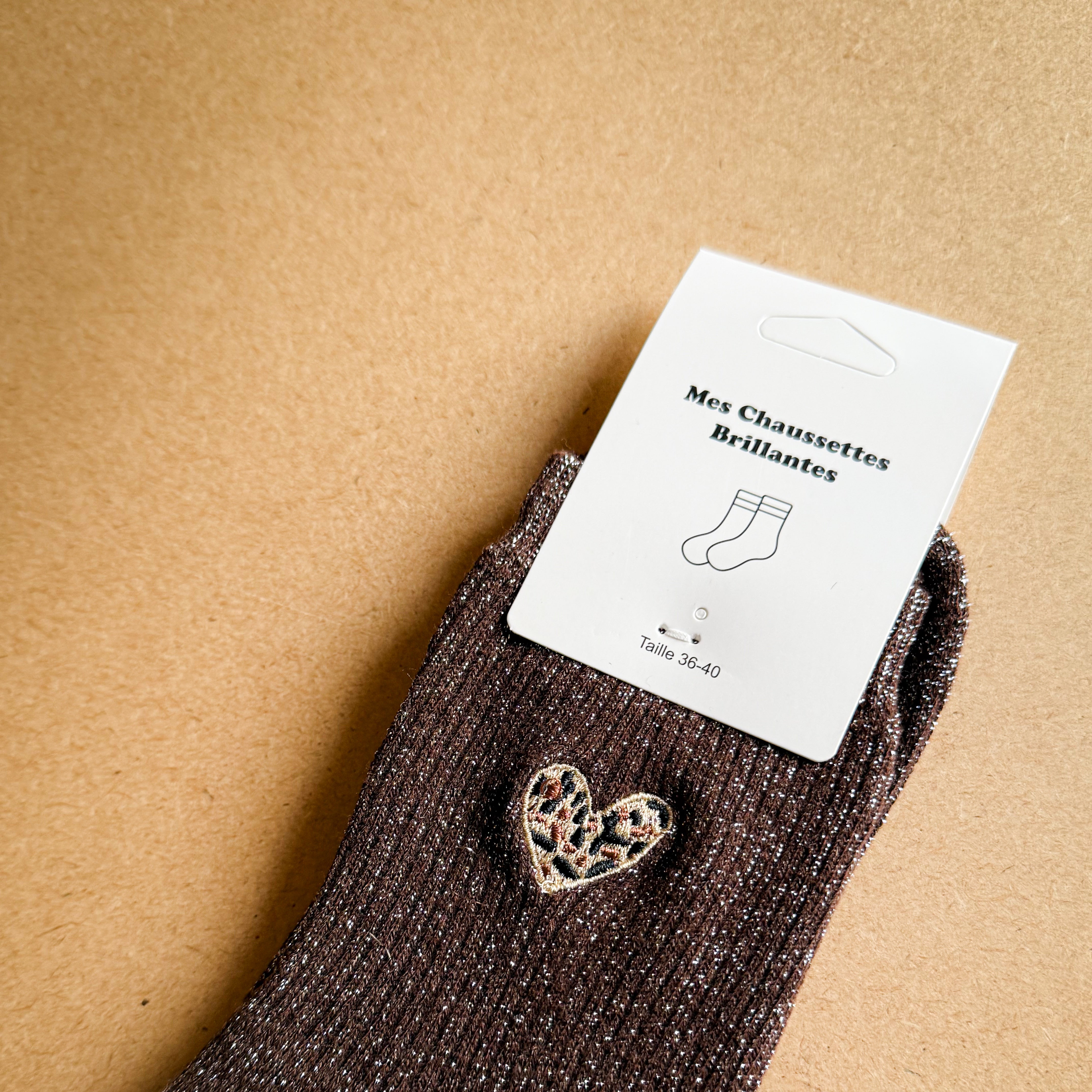 Chaussettes COEUR LEOPARD