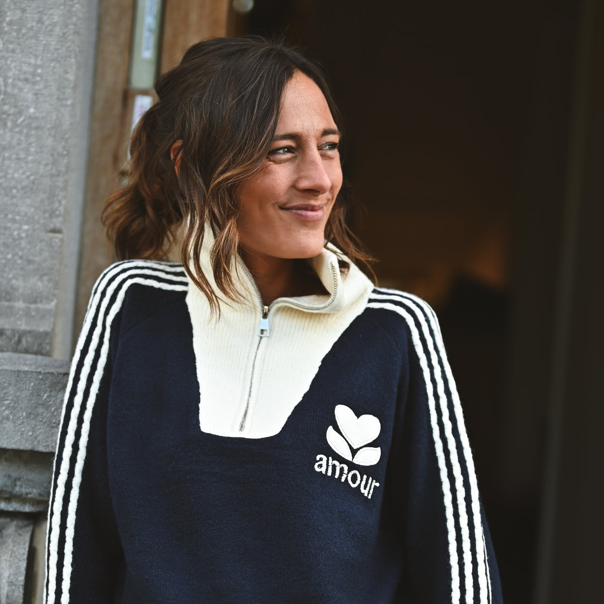 Pull zippé AMOUR