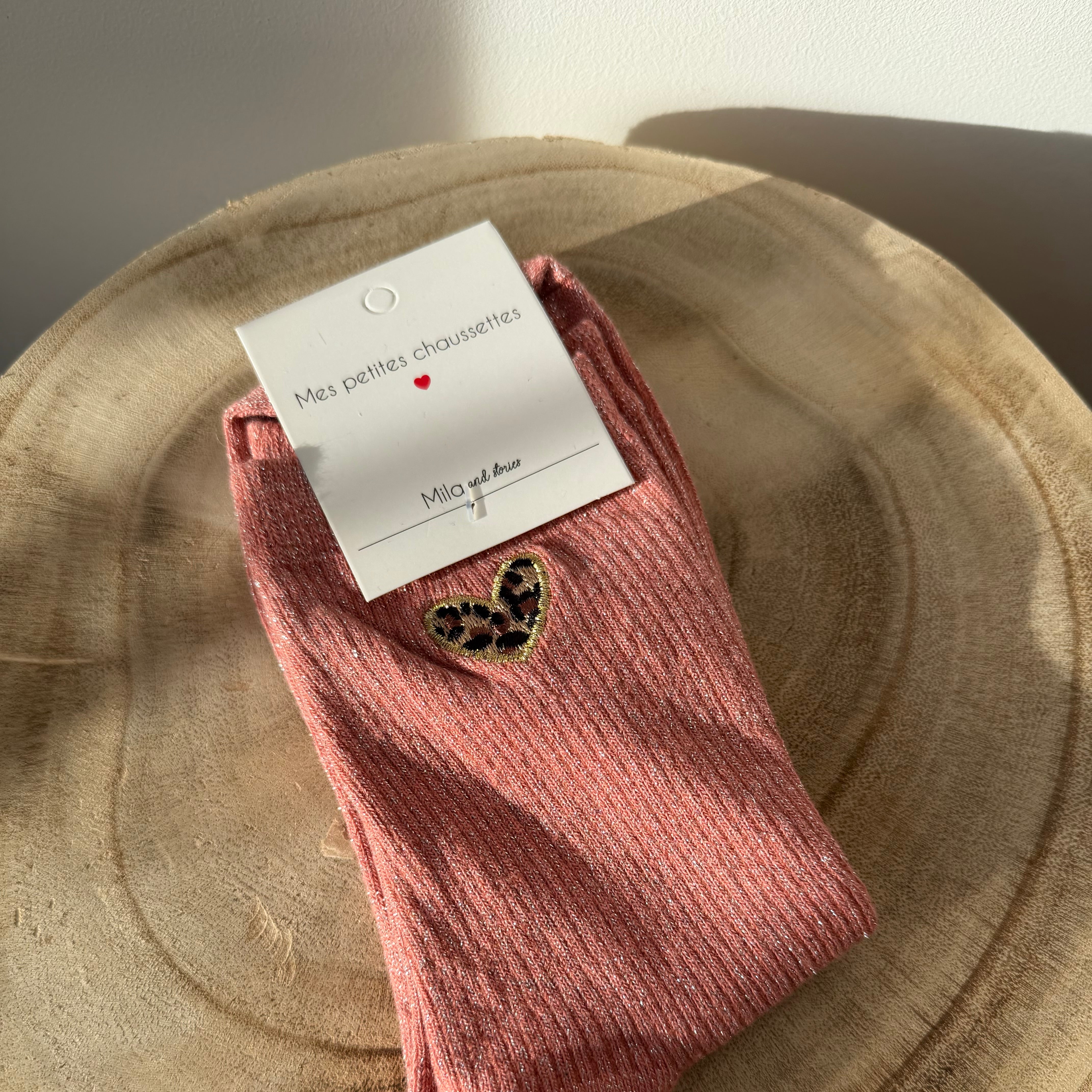 Chaussettes COEUR LEOPARD
