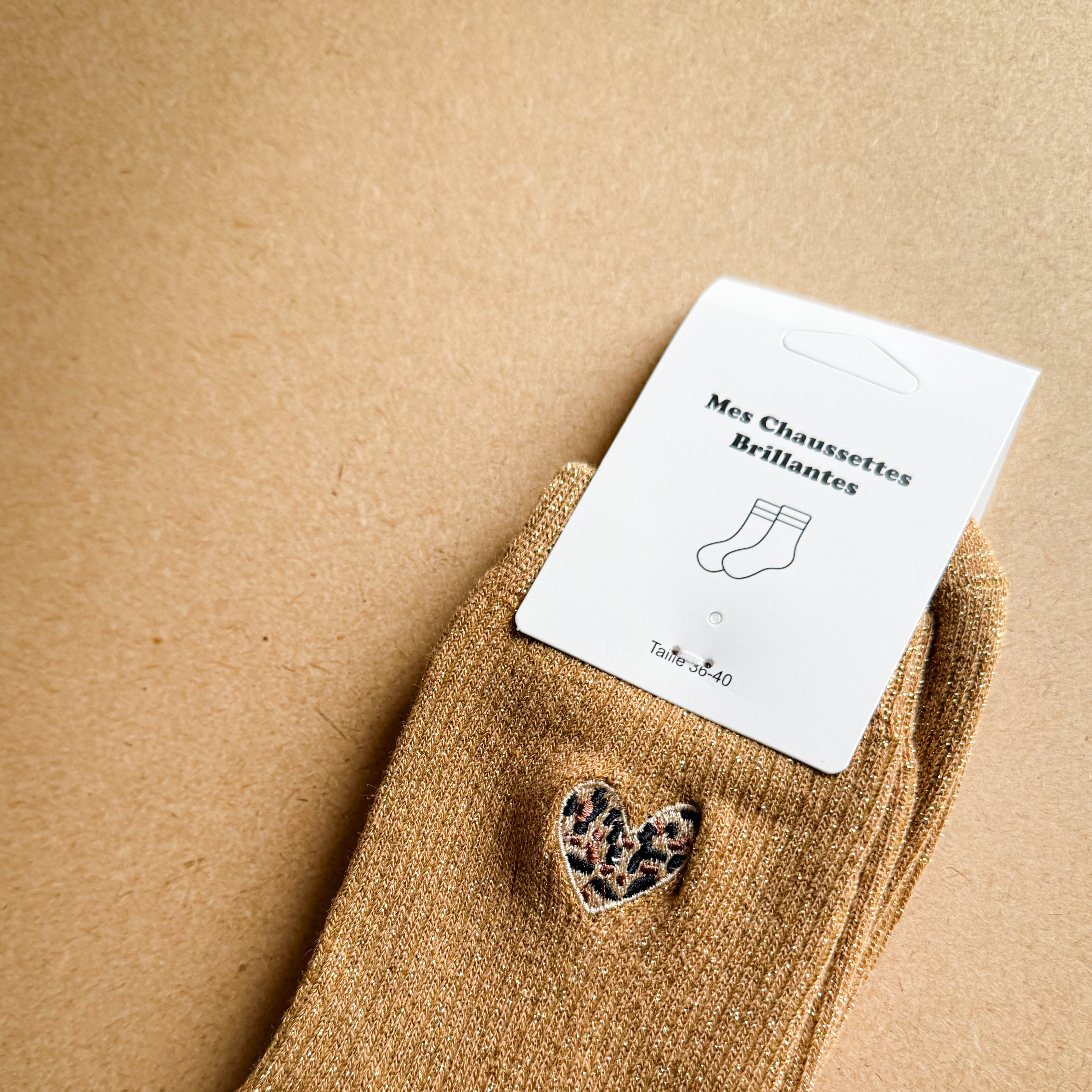 Chaussettes COEUR LEOPARD