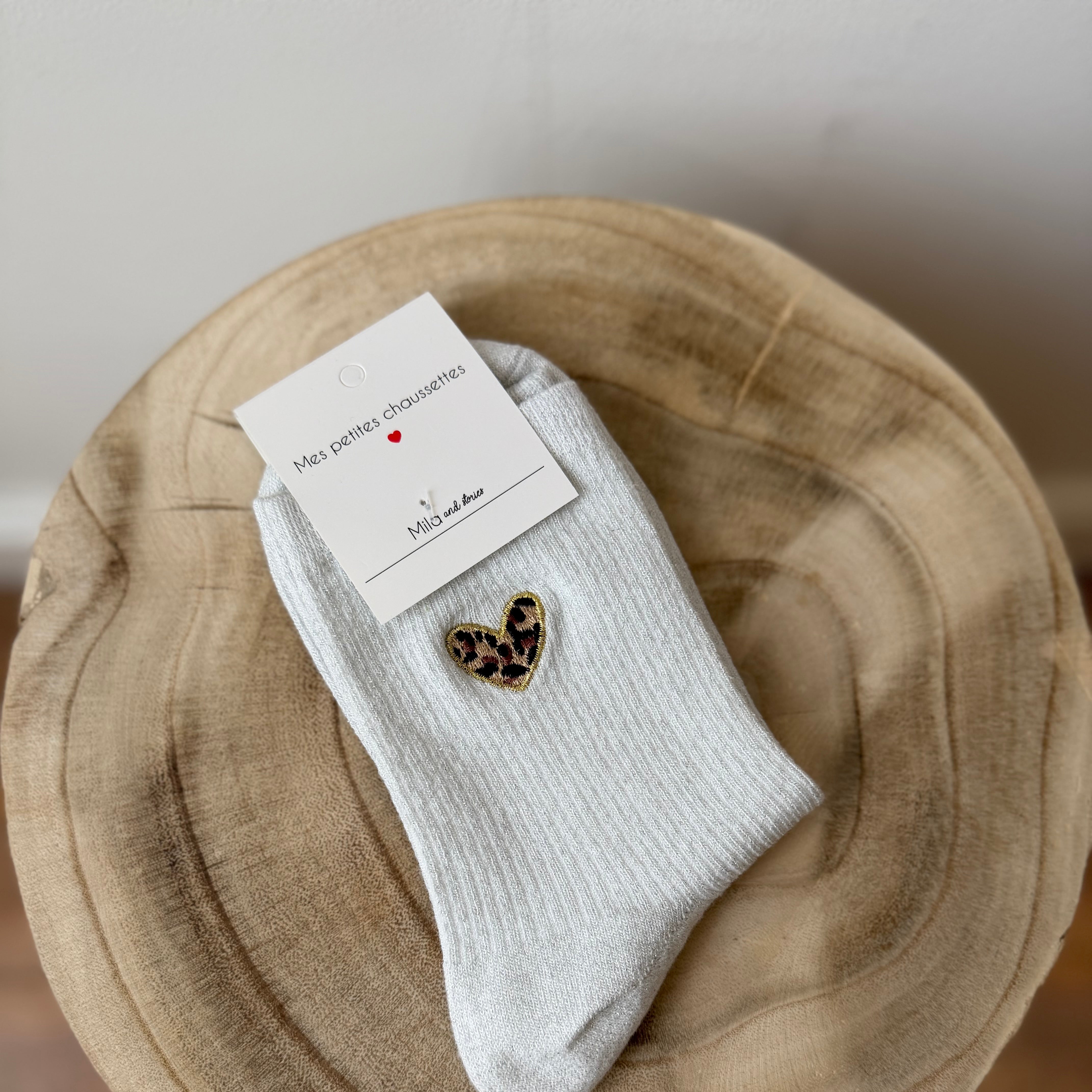 Chaussettes COEUR LEOPARD