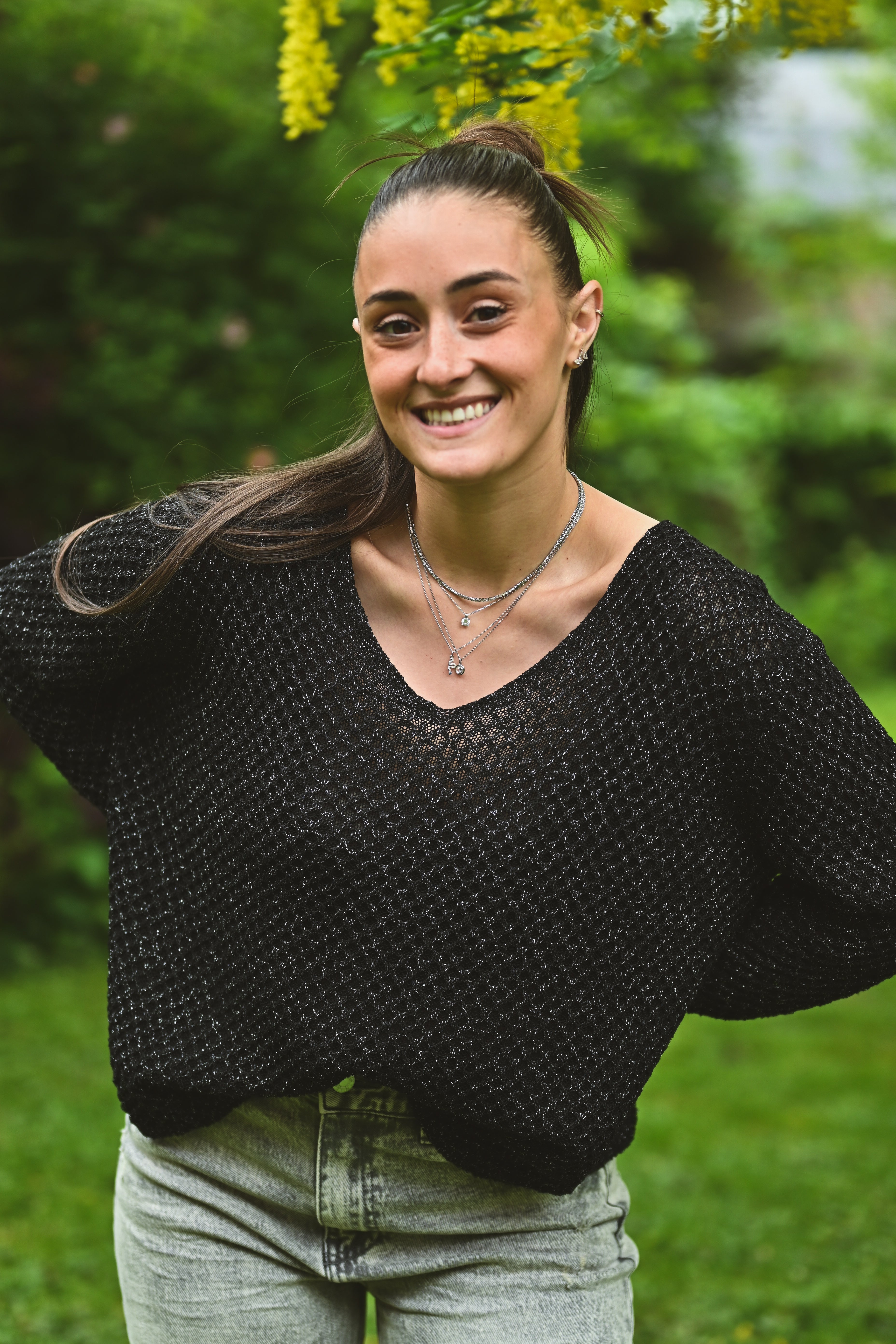 Pull crochet manches longues ROSE