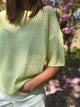 Pull crochet manches courtes ROSE