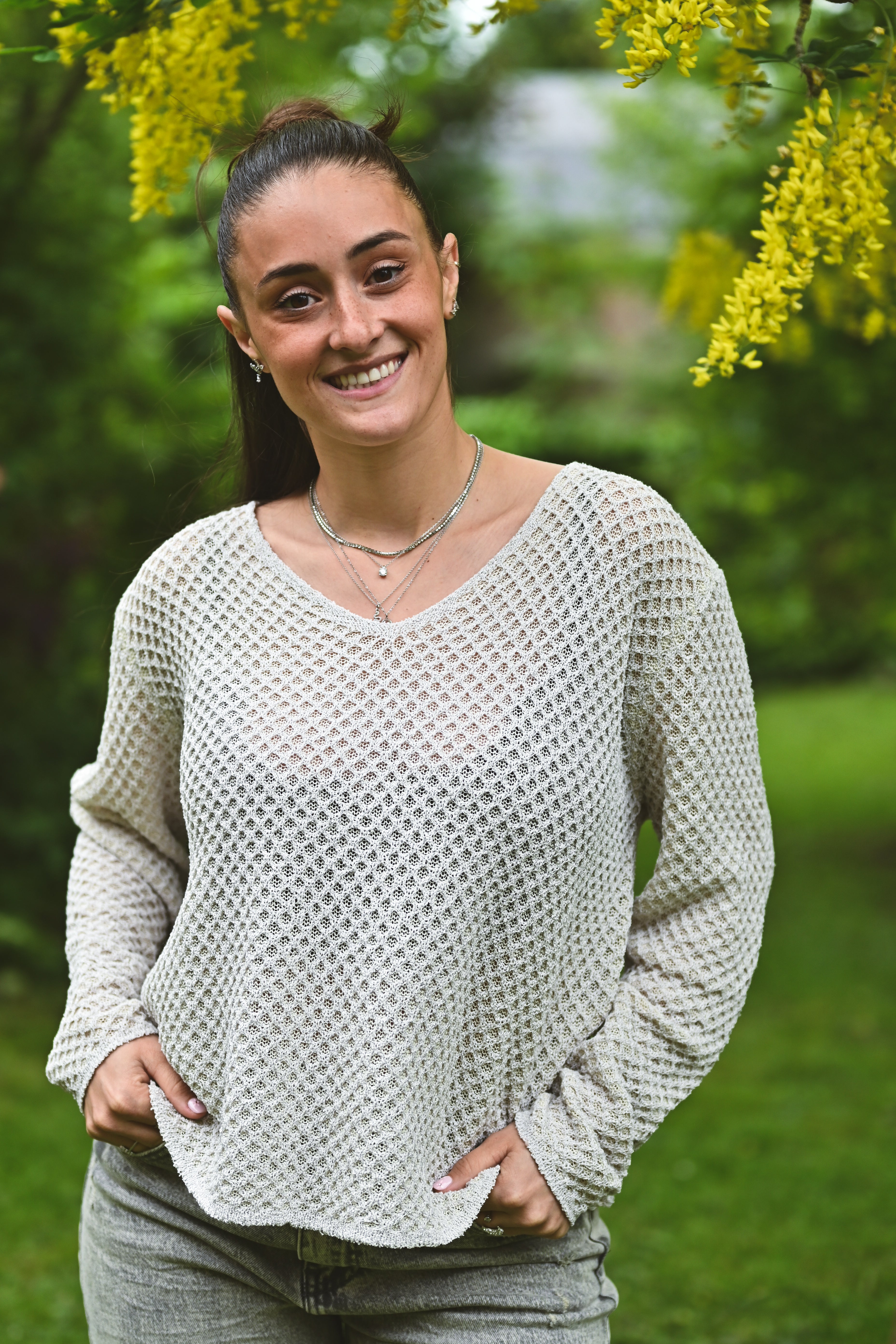 Pull crochet manches longues ROSE