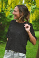 Pull crochet manches courtes ROSE