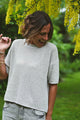 Pull crochet manches courtes ROSE